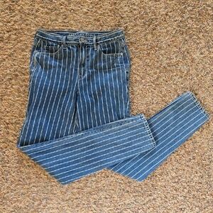 American Eagle Outfitters Women's Blue Pinstripe Jeans